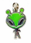 Sterling Silver 17x12mm Alien Pendant